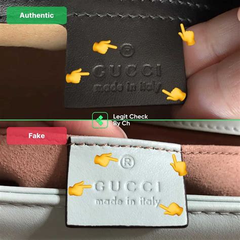 real and fake gucci logo|how to tell authentic gucci.